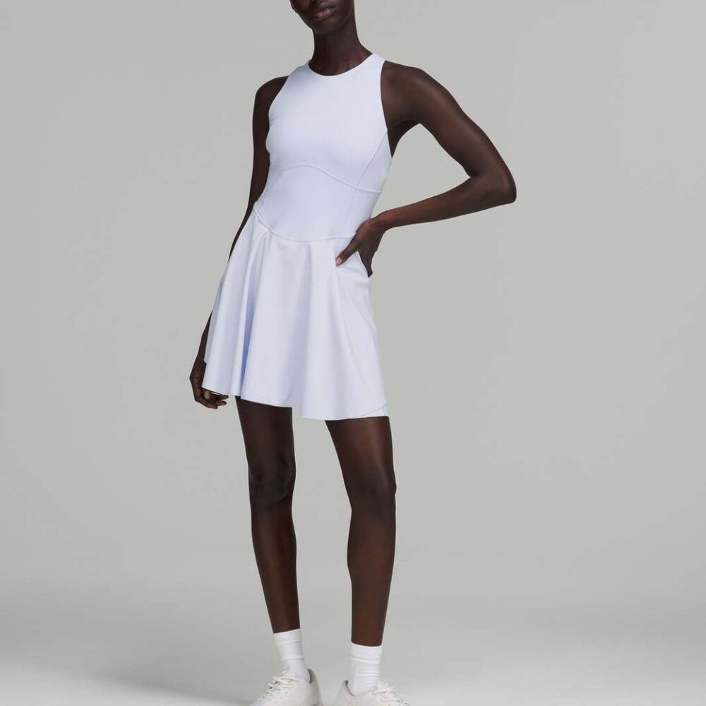 NWT 6 Lululemon Court Crush Tennis Dress pastel blue